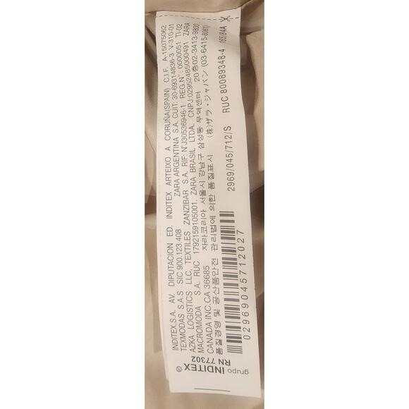 Zara Tan fleece jacket coat pockets fuzzy Women's size Small Warm Sherpa - Picture 6 of 6